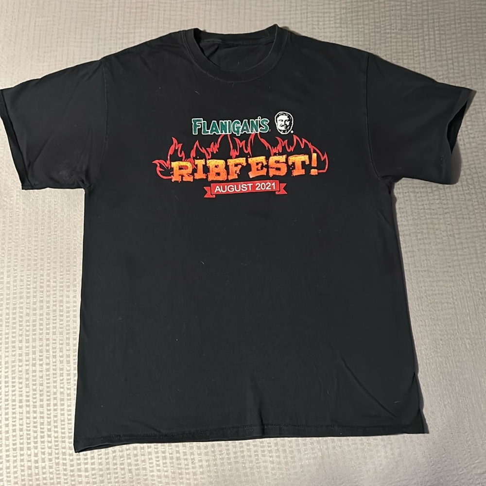 Flanagans RibFest 2021 front and back graphic tee